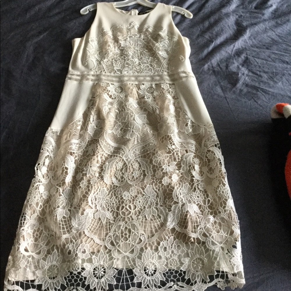 White lace cocktail dress